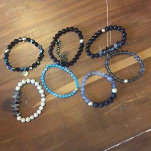 The stacked collection bracelets